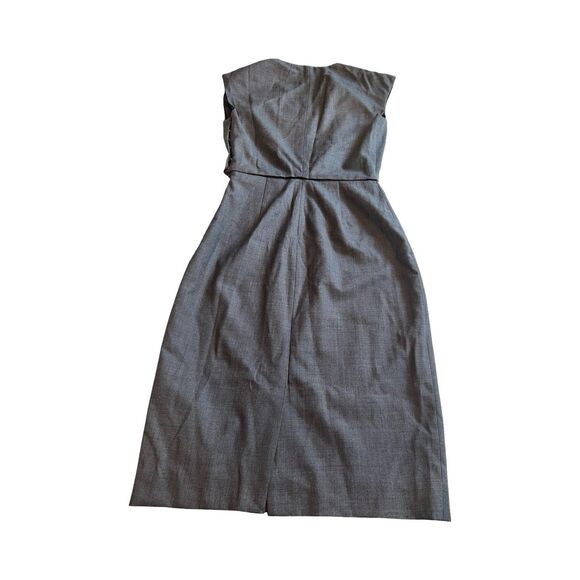 J.Crew $178 V-Neck Dress in Super 120s Wool Sz 00 Gray F4013 Nwt - Picture 3 of 4